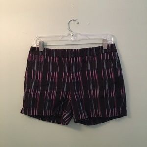 Navy Patterned Shorts